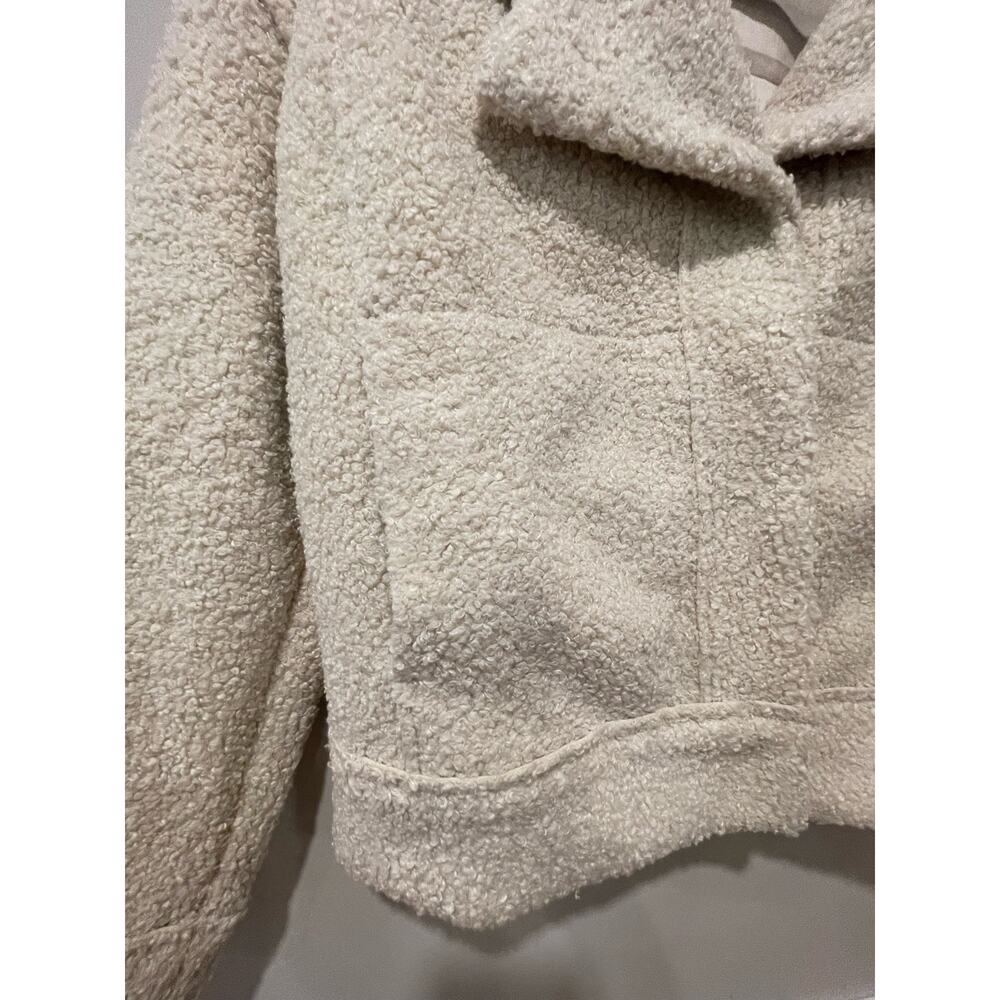 Marine Layer Quebec Sherpa Moto Jacket in Antique White Beige Size XS‎ - Picture 6 of 11